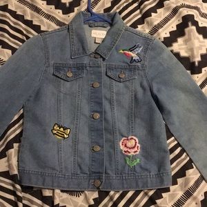 Jean jacket with patches